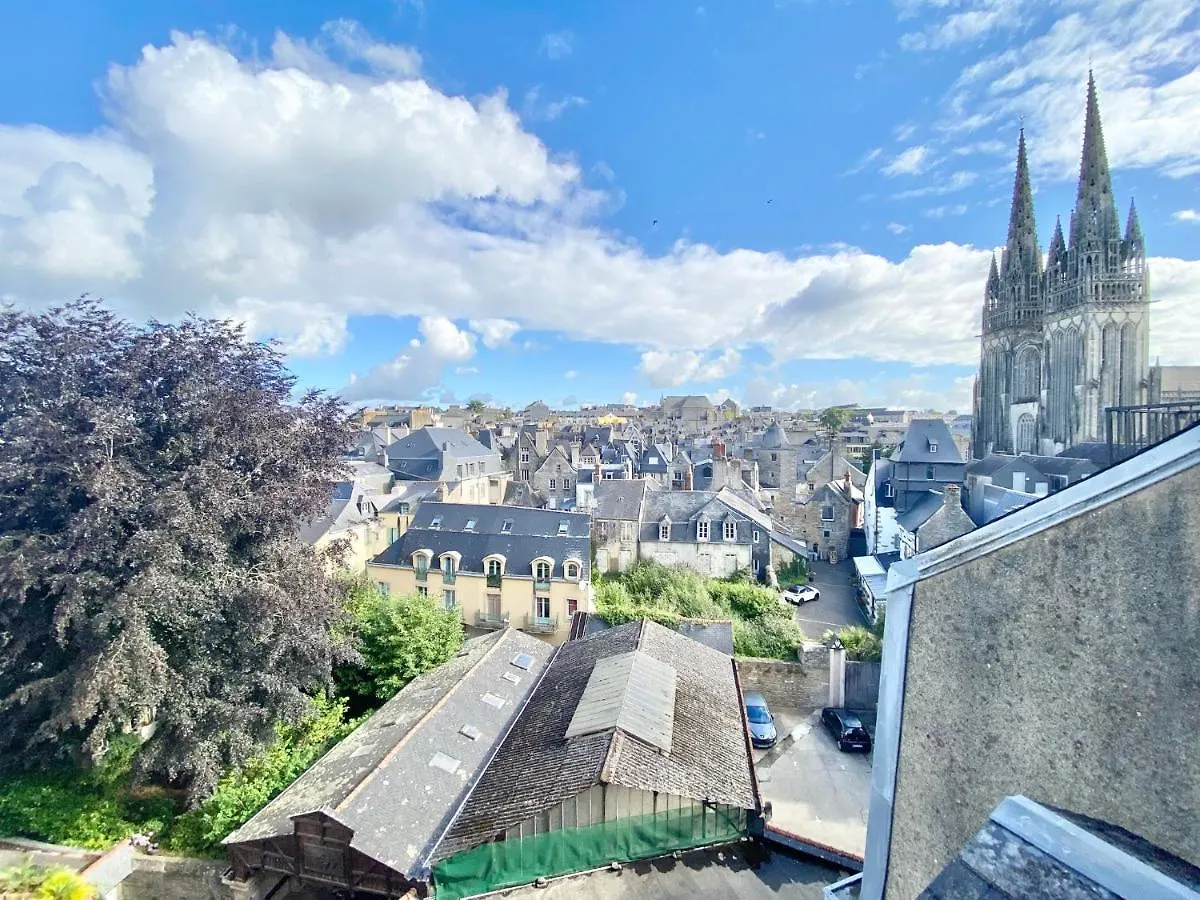 아파트 Le Nid Des Quais - Vue Panoramique Au Coeur De La Ville - Wifi - Entree Autonome 캥페르 프랑스